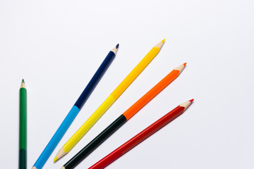 Color pencils object colored white