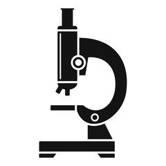 School microscope icon. Simple illustration of school microscope vector icon for web design isolated on white background