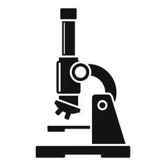 Science microscope icon. Simple illustration of science microscope vector icon for web design isolated on white background