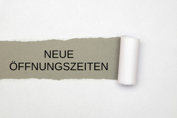 Neue Öffnungszeiten