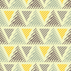 Seamless abstract geometric pattern. Striped triangles. Vector pattern. Mosaic texture. Can be used for wallpaper, textile, invitation card, wrapping, web page background.