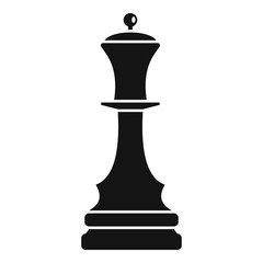 Fototapeta premium Black queen chess icon. Simple illustration of black queen chess vector icon for web design isolated on white background
