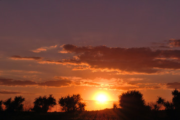 Fototapeta na wymiar Fantastic sunset