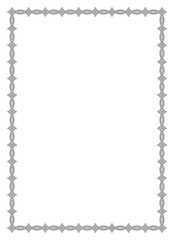 Einfacher Rahmen mit antik muster für Fotos oder Briefe auf einem isolierten weißen Hintergrund.