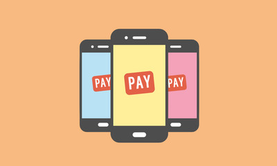 In the mobile phone screen book pay button