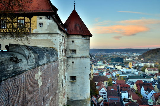 Blick vom Schloss Hellenstein auf Heidenheim