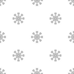 Snowflake pattern seamless vector repeat geometric for any web design