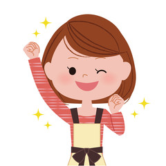 女性　笑顔　やる気