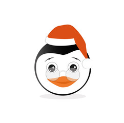 Happy cartoon penguin. . Vector illustration