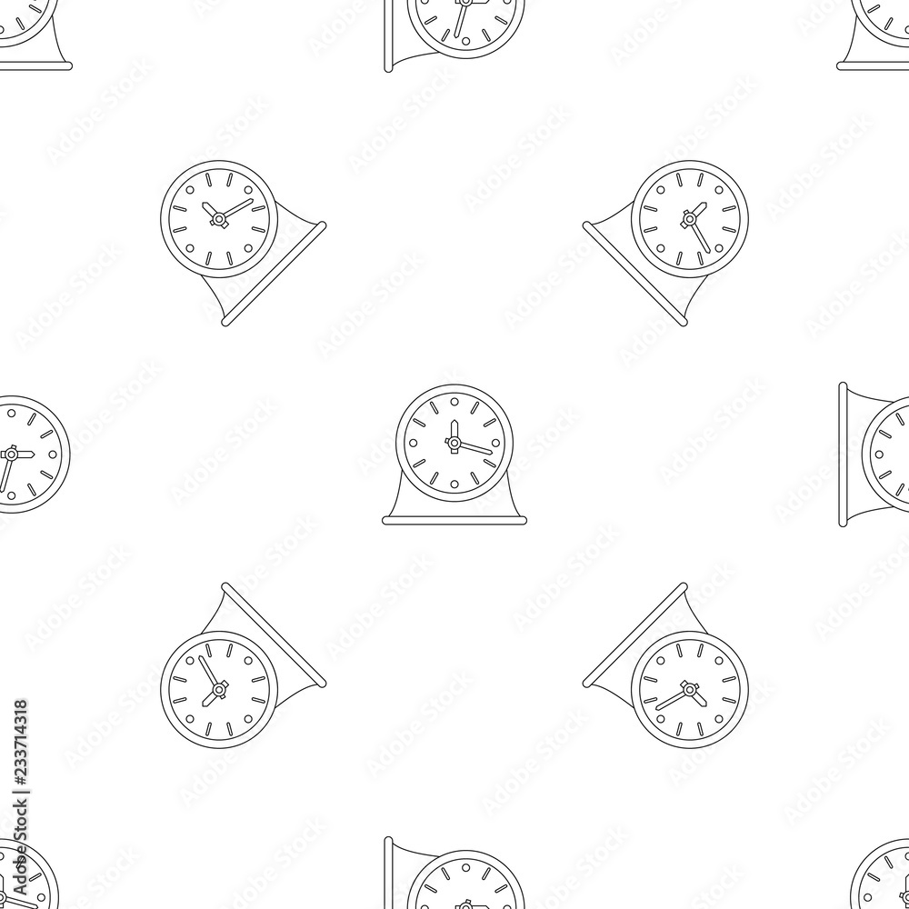 Poster table clock pattern seamless vector repeat geometric for any web design