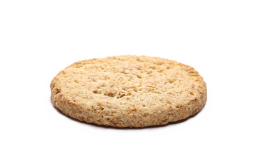 Oatmeal cookie isolated on white background