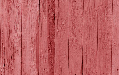 Old wooden wall in red color.