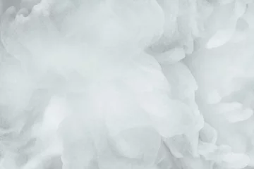 Crédence de cuisine en verre imprimé Fumée Close up of a white smoky abstract
