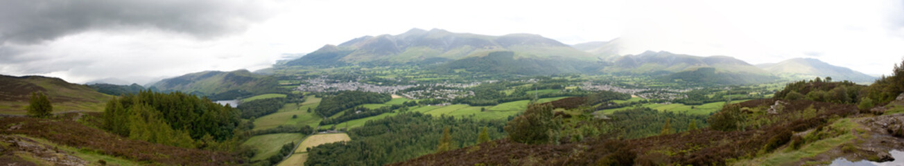 Stunning view over Derwentwater to the fells beyond from Walla Crag ,Keswick  