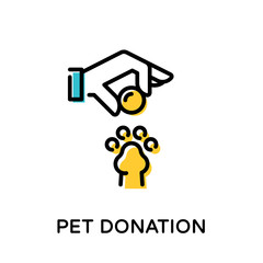 Vector Pet Donation Icon Logo Template