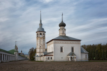 Central market square of Suzdal, one of the most famous cities of the Golden Ring of Russia.