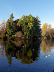 the Saint Mandé lake in Paris