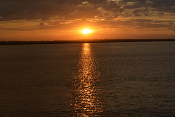 sunset at sea