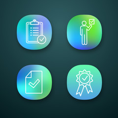 Approve app icons set