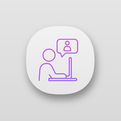 Online communication app icon