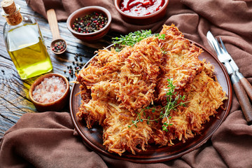 potato coated and deep fried pork chops