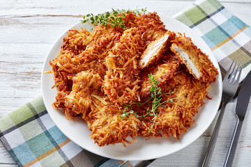 close-up of of delicious pork chops