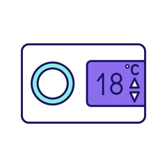 Digital thermostat color icon