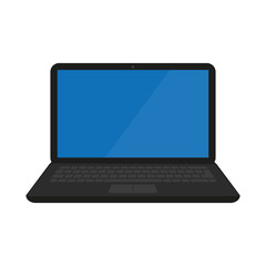 open laptop icon isolated on a white background vector illustration EPS10