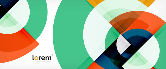 Fototapeta premium Okręgu abstrakcjonistyczny tło, geometryczny nowożytnego projekta szablon