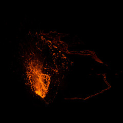 Active lava lake in pit crater, Nyiragongo Volcano, Democratic Republic Congo