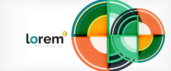 Obraz premium Circle abstract background, geometric modern design template