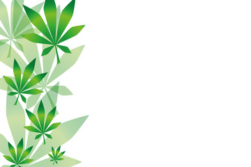 background with green cannabis leaves vector illustration EPS10