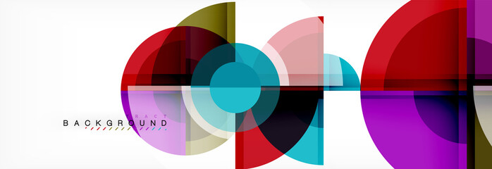 Fototapeta premium Vector fantastic circle modern geometric background template