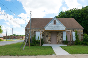 Rural life in the USA. Cozy family house in Texas