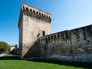 Fototapeta na wymiar City wall of Avignon, France.