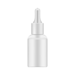 Opaque cosmetic bottle with pipette - dropper package, mockup