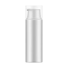 Cosmetic bottle with dispenser for foam texture products, mock-up