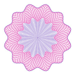 Vector decorative rosette for diploma or certificate.