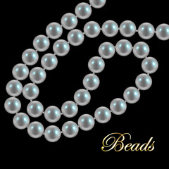 Necklace of pearls. vector illustration