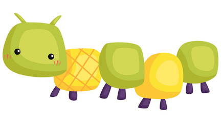 a vector of a cute and adorable caterpillar