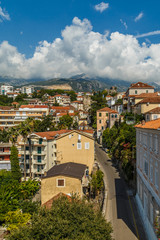 Fototapeta na wymiar Herceg Novi city in Montenegro on a sunny summer day