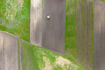 vista aerea di un campo agricolo