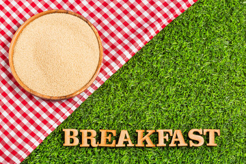 Organic amaranth seeds - Amaranthus. Folic acid