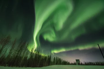 Selbstklebende Fototapeten Aurora Borealis in Kanada © Luten