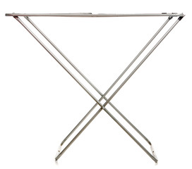 The clothes drying rack on white backgrouns isolation