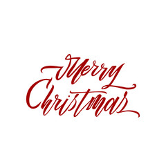 Merry christmas text vector on white background. Lettering for invitation, wedding and greeting card, prints and posters. Hand drawn inscription