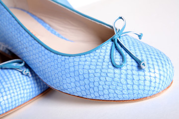 blue shoe on white background