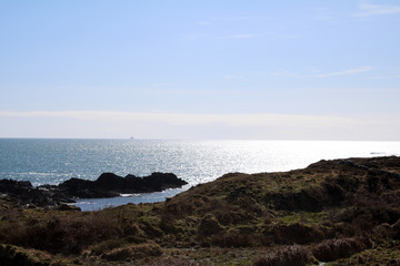Fototapeta na wymiar Rocky coastline of Long Island, Schull West Cork Ireland