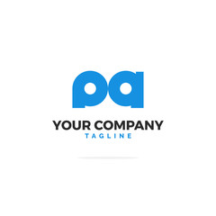 PA Letters Logo Vector Bold Cutoff