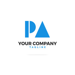 PA Letters Logo Vector Shapes